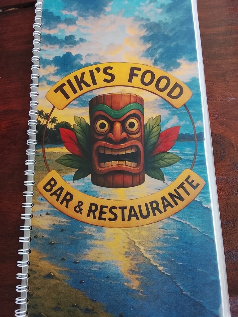 tiki's  menu puerto jimenez osa peninsula