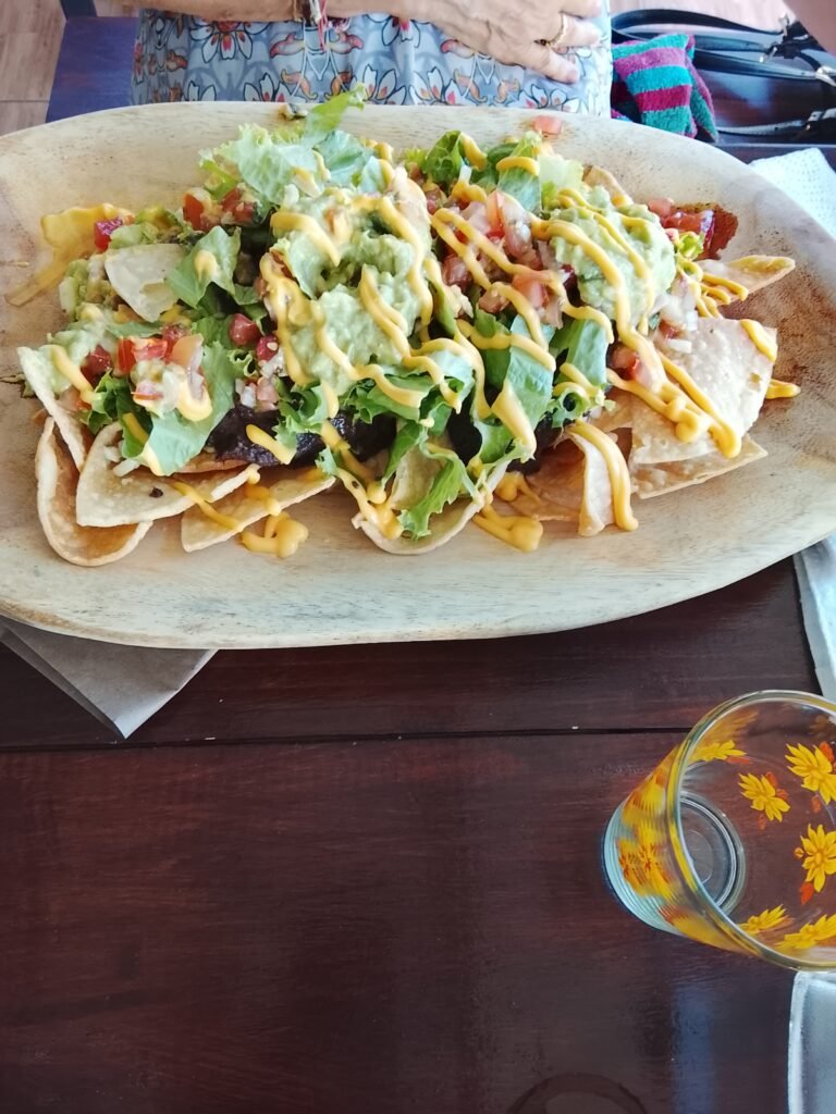 vegetable  nachos'  tikis restaurant puerto jimenez osa peninsula 