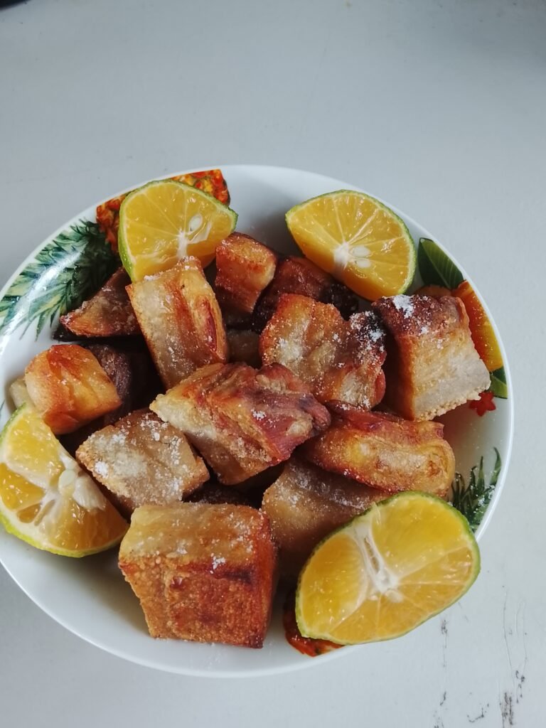 Costa Rica chicarrones, Fried porl skin